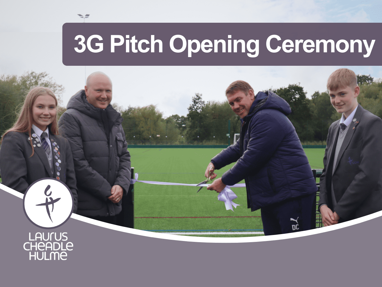 Stockport County Manager opens 3G pitch at Laurus Cheadle Hulme