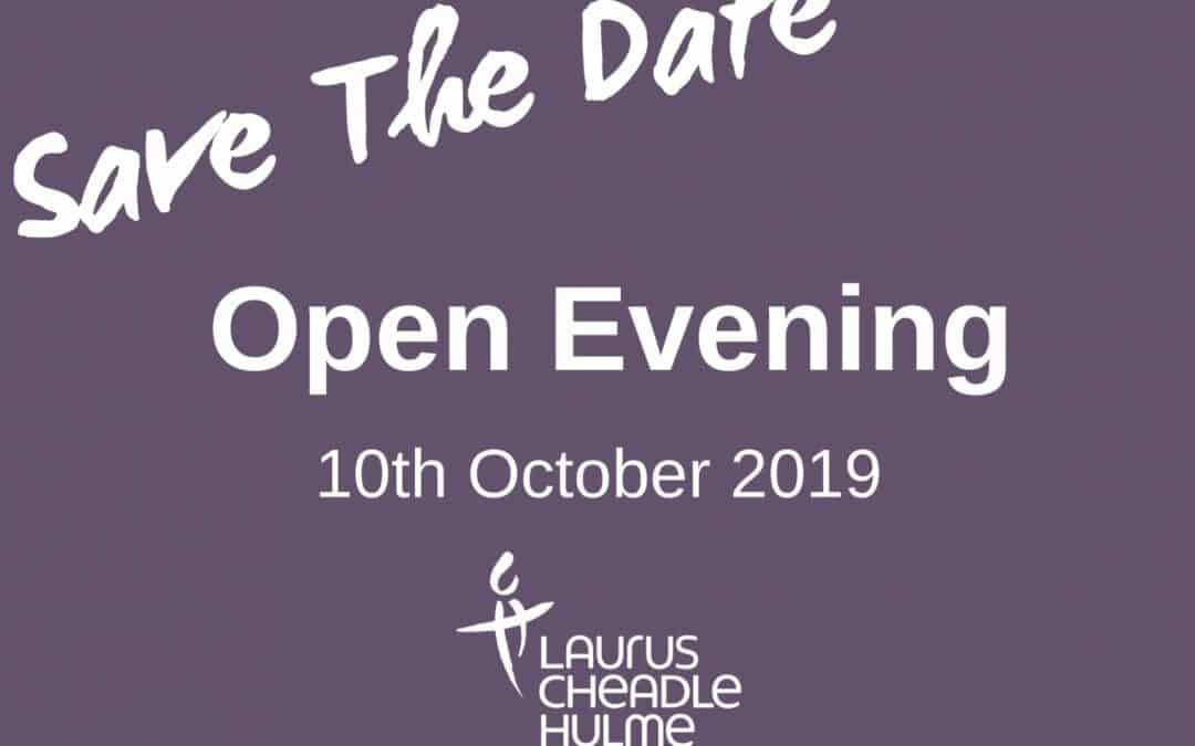 Save the date for Laurus Cheadle Hulme’s 2019 Open Evening